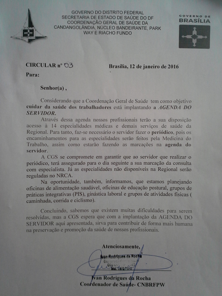 Agenda do Servidor da Saúde