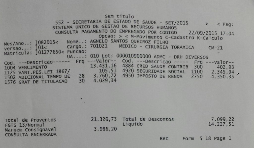 O ex-governador Agnelo Queiroz, médico da SES-DF, também espera pelo reajuste dos servidores públicos da saúde