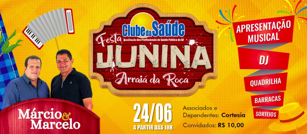 A festa junina com a maior concentração de mulheres por m² é no Clube da Saúde 24/06. 