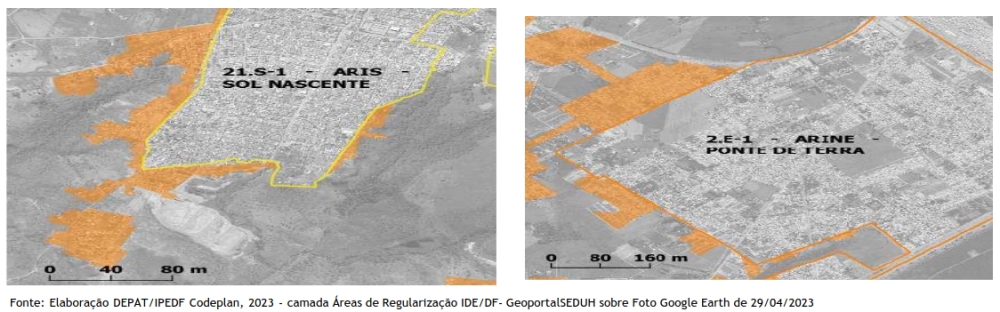 Governo do Distrito Federal revela mapa das ocupações irregulares em Riacho Fundo I e Sol Nascente