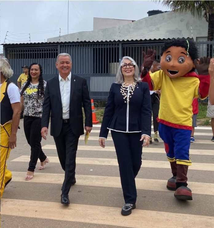 Para a volta às aulas, o Detran-DF revitalizou as faixas de pedestres, orgulho de Brasília