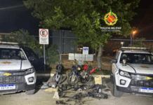 Oficina clandestina de desmanche de motos no Riacho Fundo II