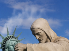 Cristo Redentor X Estátua da Liberdade propaganda de guerra do Irã