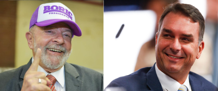 Lula e Flávio Bolsonaro