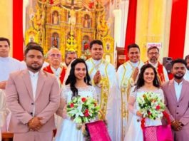 Dois irmãos gêmeos se casaram com duas irmãs gêmeas — e a cerimônia foi celebrada por padres gêmeos, com coroinhas gêmeos