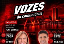 É agora! Vozes da Comunidade recebe Celina Leão e Roosevelt Vilela